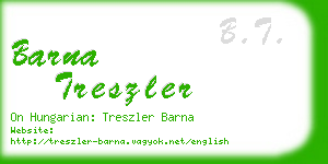 barna treszler business card